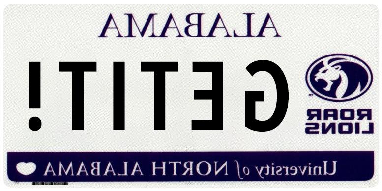 rendering of UNA branded car tag